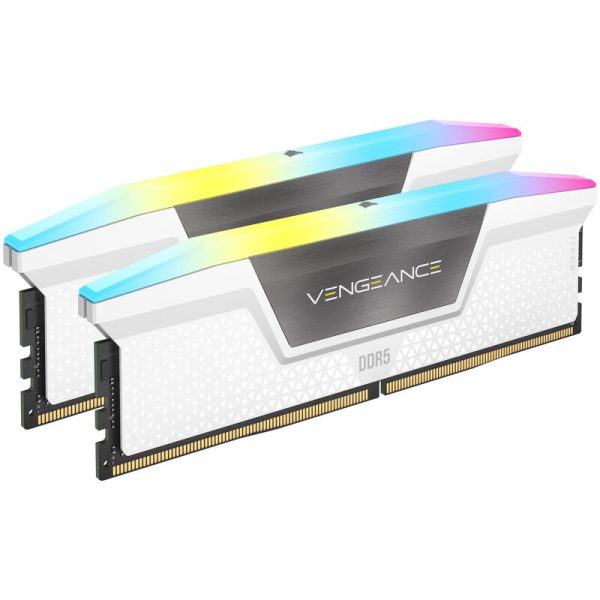 Corsair Vengeance RGB, DDR5-6200, CL36 – 32GB Dual Kit, White