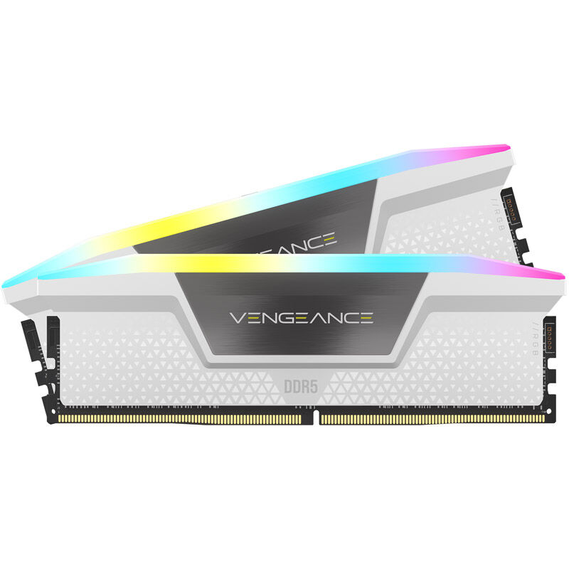 Corsair Vengeance RGB, DDR5-6200, CL36 - 32GB Dual Kit, White