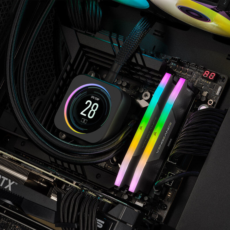 corsair Vengeance RGB, DDR5-6000, CL30, XMP 3.0 - 32GB dual kit, black