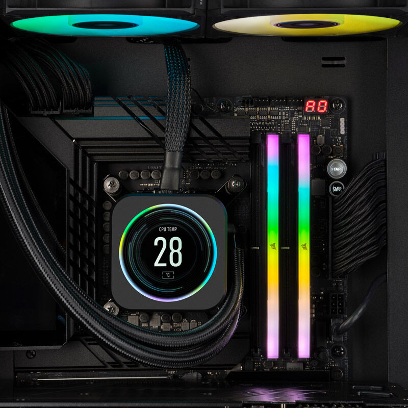 corsair Vengeance RGB, DDR5-6000, CL30, XMP 3.0 - 32GB dual kit, black