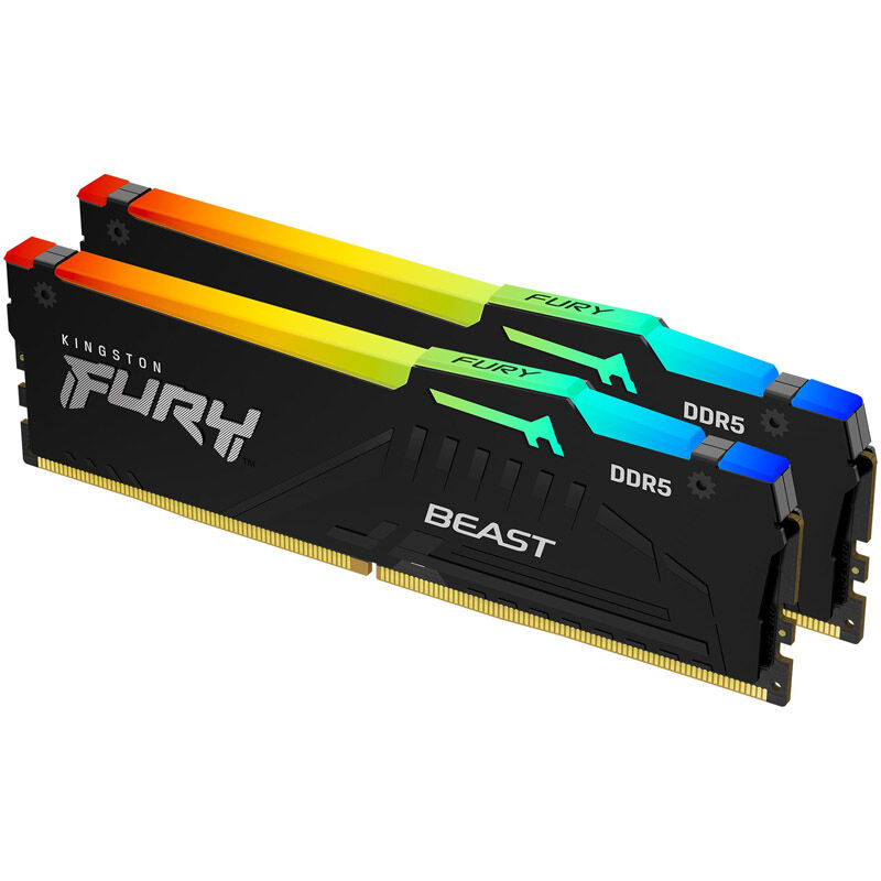 Kingston Fury Beast RGB EX, DDR5-5600, CL36, AMD EXPO - 32GB Dual Kit