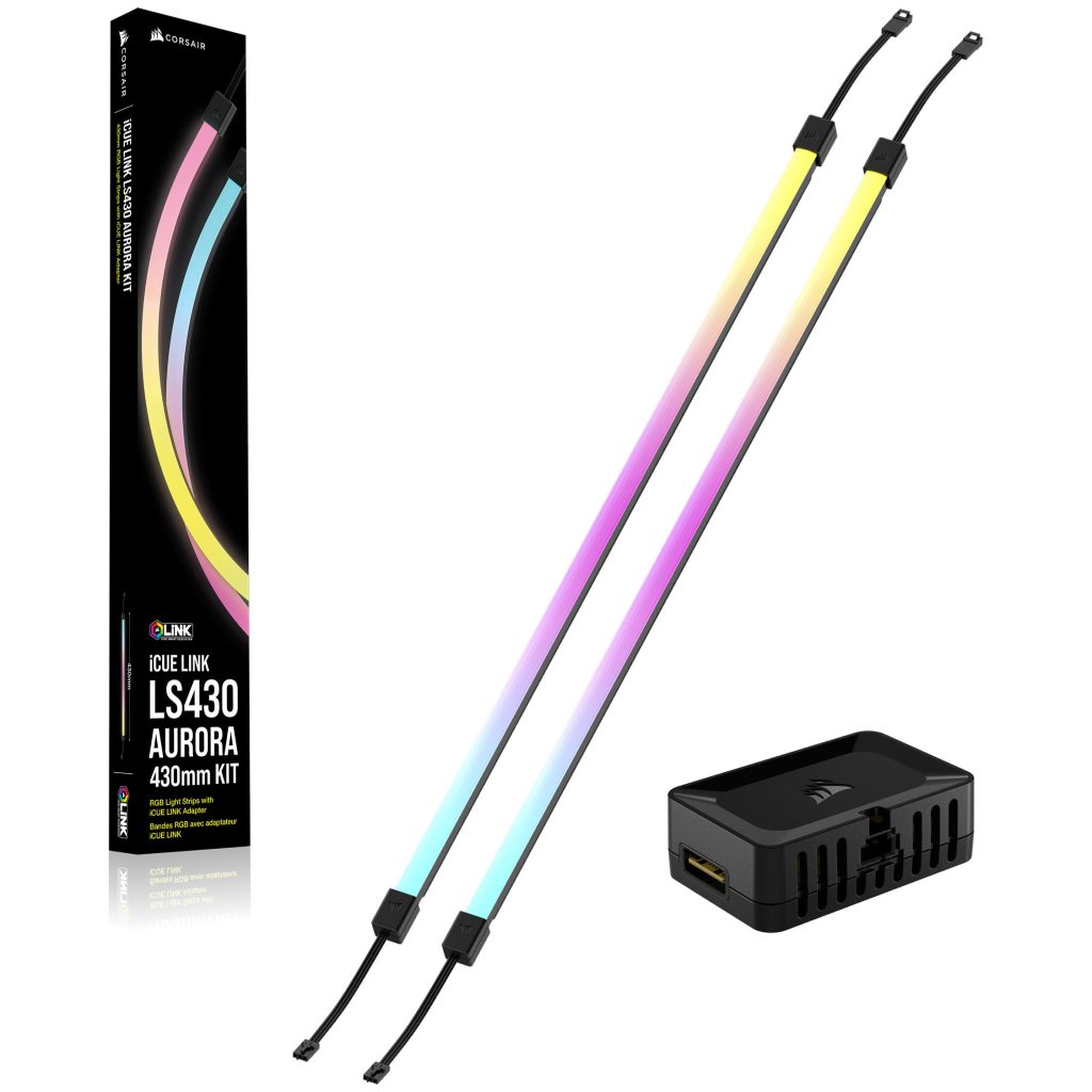 Corsair iCUE LINK L430 Aurora RGB Light Strips - 430mm Kit : image 1