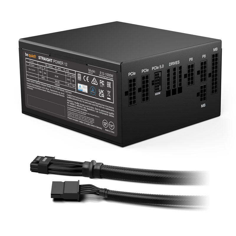 be quiet! Straight Power 12 power supply 80 PLUS Platinum, ATX 3.0, PCIe 5.0 - 1000 watts