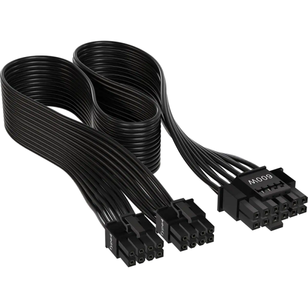 Corsair 2x 8-Pin PCIe to 12+4-Pin 12VHPWR Cable – Bulk, 600 W