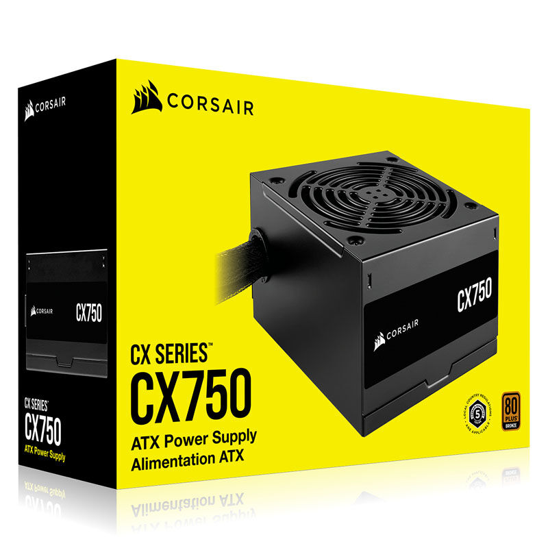 Corsair CX Series CX750 power supply 80 PLUS Bronze - 750 Watt