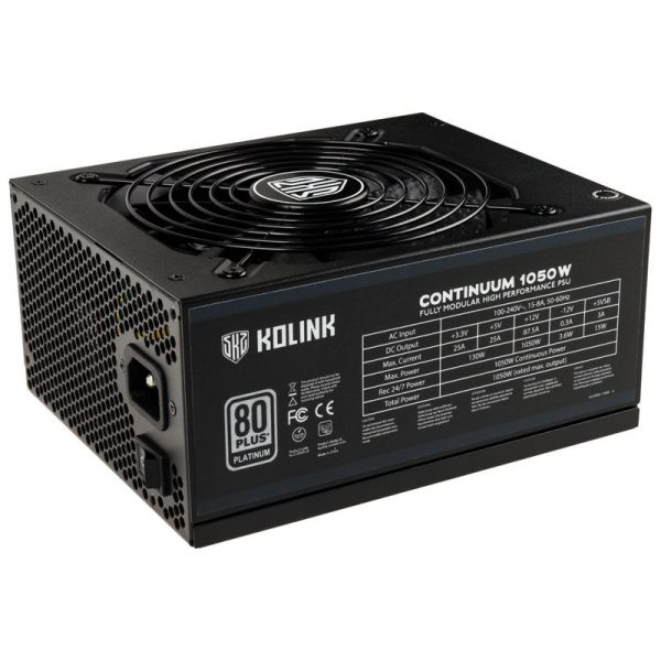 Kolink Continuum 80 PLUS Platinum power supply, modular – 1050 watts