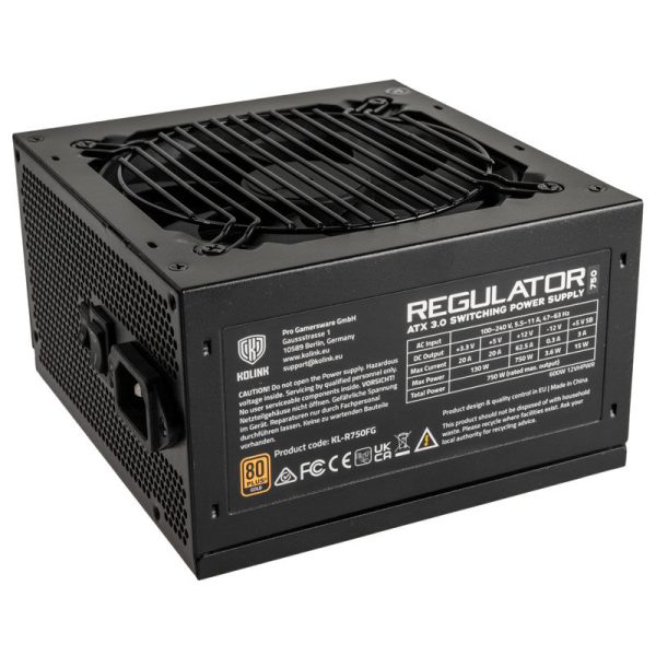 Kolink Regulator 80 PLUS Gold power supply, ATX 3.0, PCIe 5.0, modular – 750 watts