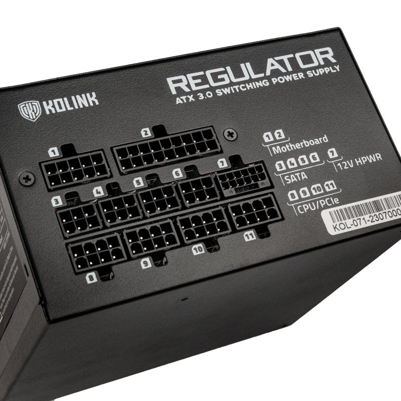 Kolink Regulator 80 PLUS Gold power supply, ATX 3.0, PCIe 5.0, modular - 850 watts
