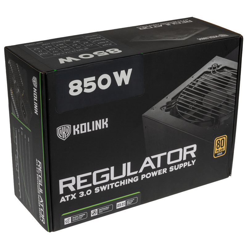 Kolink Regulator 80 PLUS Gold power supply, ATX 3.0, PCIe 5.0, modular - 850 watts