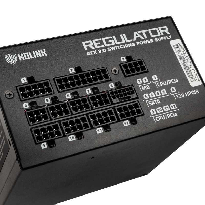 Kolink Regulator 80 PLUS Gold power supply, ATX 3.0, PCIe 5.0, modular - 1200 watts