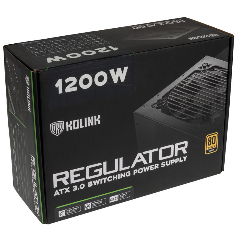 Kolink Regulator 80 PLUS Gold power supply, ATX 3.0, PCIe 5.0, modular - 1200 watts