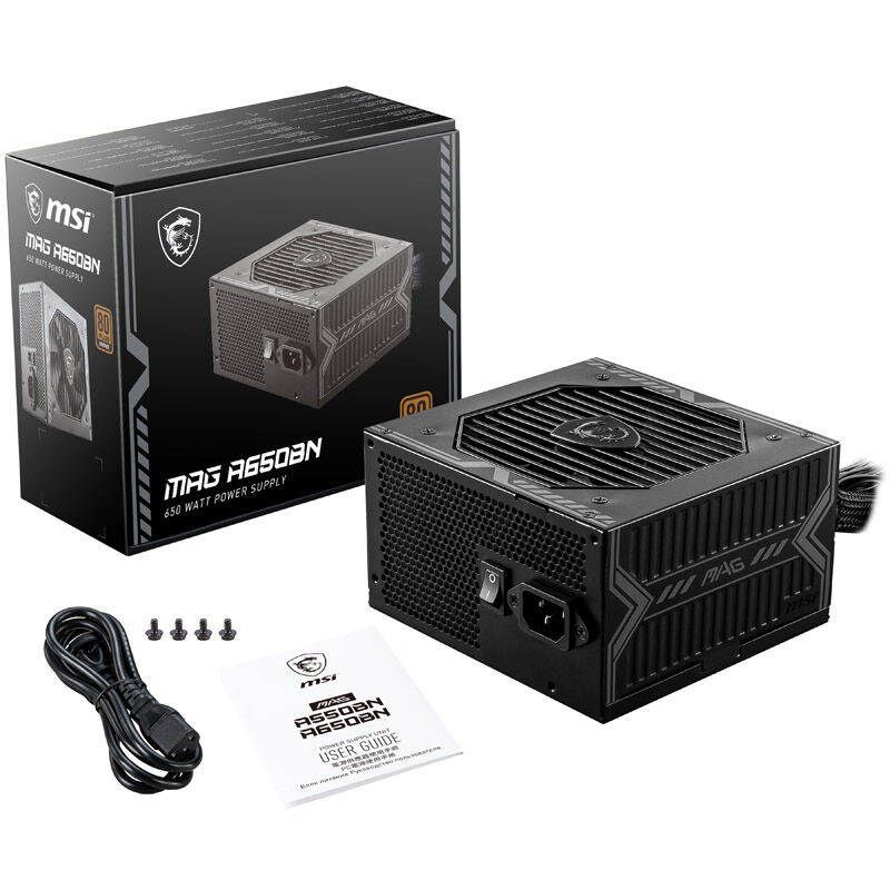 MSI MAG A650BN power supply, 80 PLUS Bronze, ATX 2.4 - 650 watts : image 8