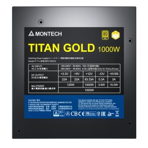 Montech Titan Gold 1000W - 80 PLUS and Cybenetics Gold, modular, PCIe 5.0 - 1000 Watt