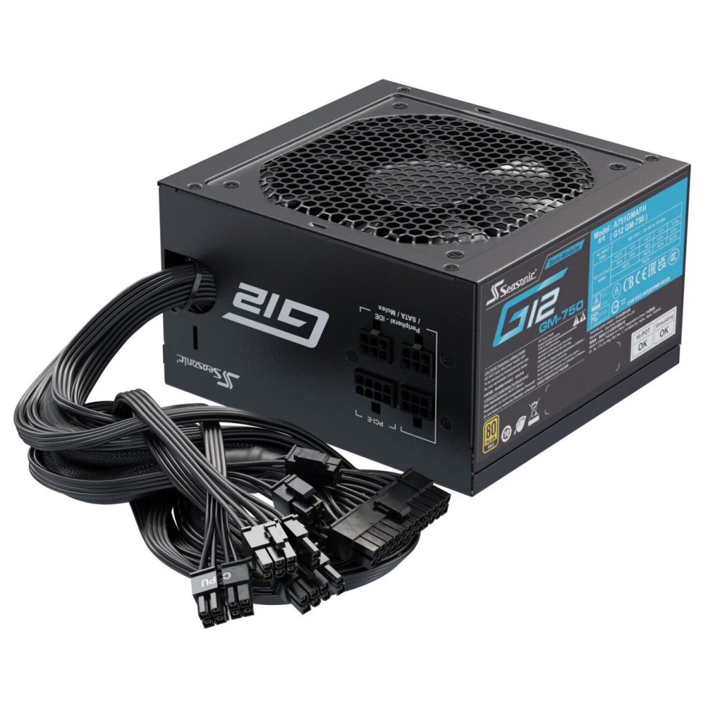 Seasonic G12 GM 80 PLUS Gold power supply, semi-modular - 750 watts, black : image 3