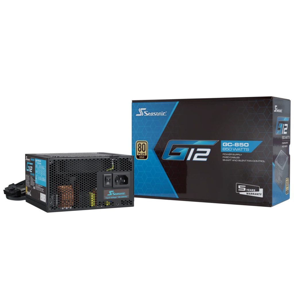 Seasonic G12 GC 80 PLUS Gold power supply - 850 Watt, black