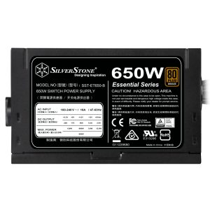 SilverStone SST-ET650-B v1.4 Strider Essential Series 80 PLUS Bronze - 650 Watt
