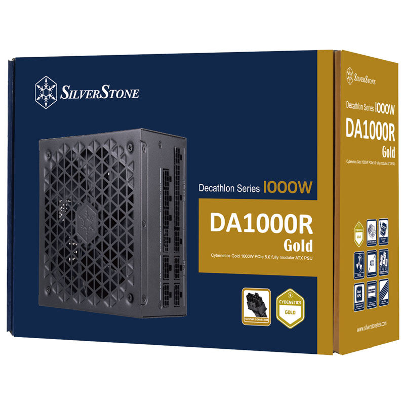 SilverStone DA1000R Gold - Cybenetics Gold, modular, ATX 3.0 - 1000 watts