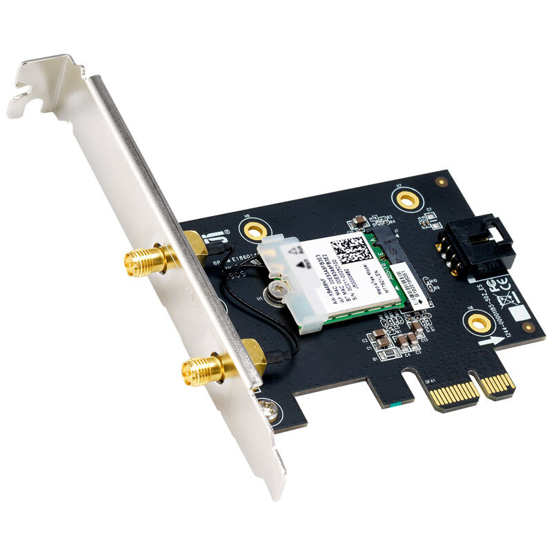 ASUS PCE-AX1800, 2.4GHz/5GHz WLAN, Bluetooth 5.2 LE, PCIe 2.0 x1