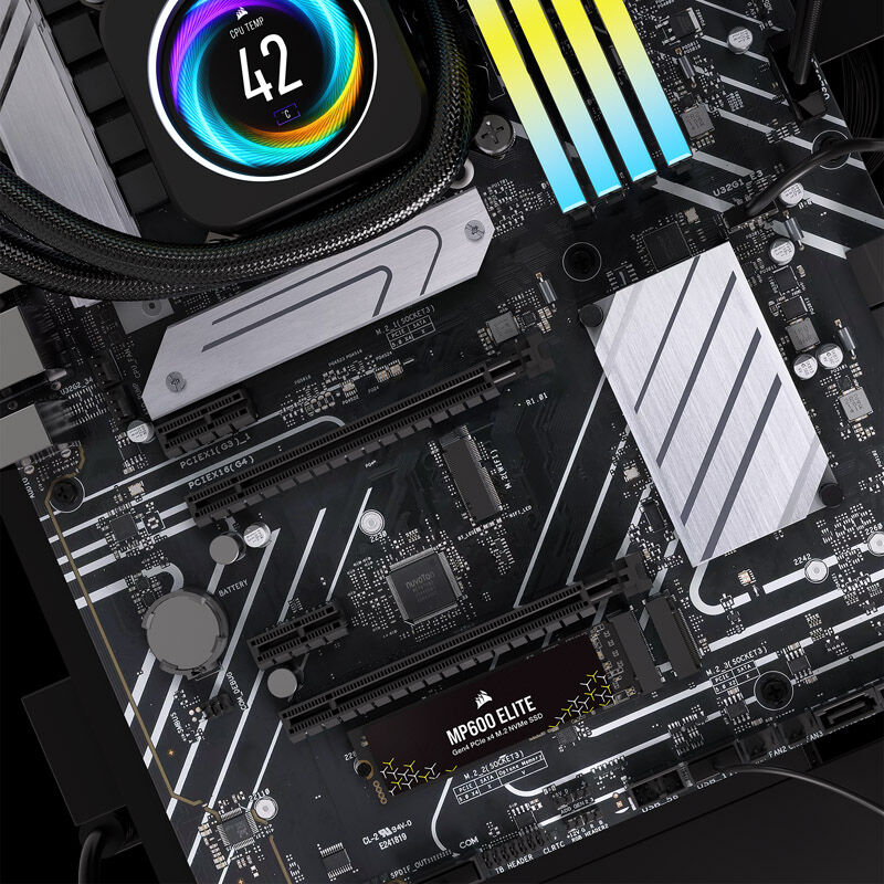 Corsair MP600 Elite NVMe SSD, PCIe 4.0 M.2 Type 2280 - 1TB