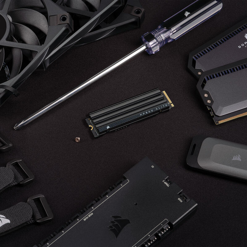 Corsair MP600 Elite NVMe SSD, PCIe 4.0 M.2 Type 2280 - 1TB with heatsink