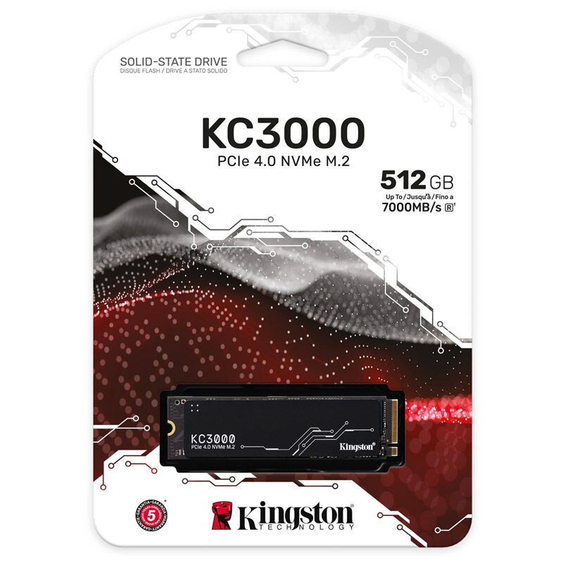 Kingston KC3000 NVMe, PCIe 4.0 M.2 Typ 2280 - 512 GB