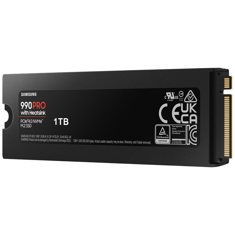 SAMSUNG 990 PRO Series NVMe SSD, PCIe 4.0 M.2 Type 2280, with heatsink - 1TB