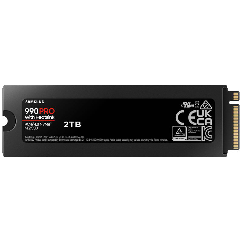SAMSUNG 990 PRO Series NVMe SSD, PCIe 4.0 M.2 Type 2280, with heatsink - 2TB