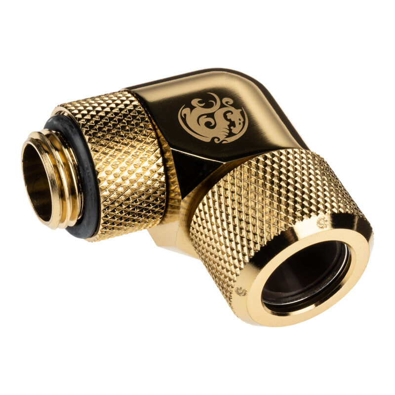 BitsPower Advanced multi-link adapter connection 90 degrees G1/4 inch AG to 12mm OD hard tube - rotatable, : image 1