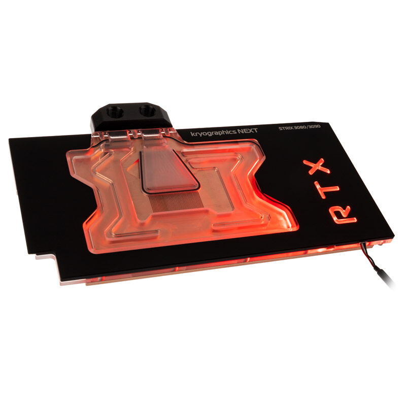 Aqua Computer kryographics NEXT RTX 3080 / 3090 Strix GPU water cooler - copper + acrylic