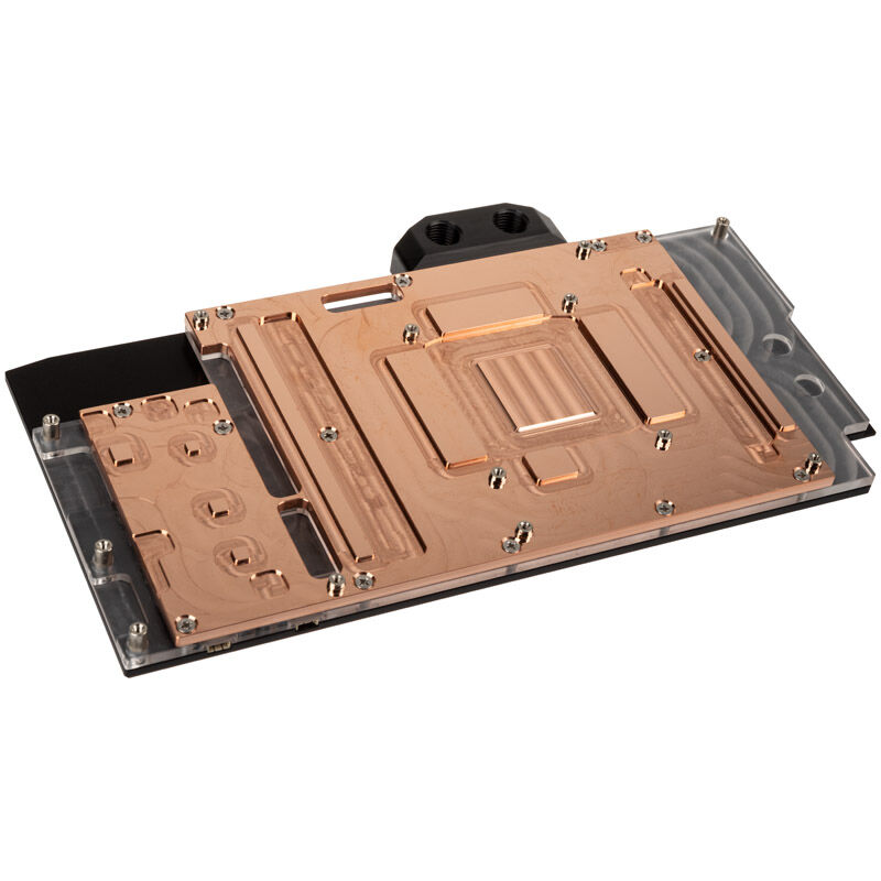 Aqua Computer kryographics NEXT RTX 3080 / 3090 Strix GPU water cooler - copper + acrylic