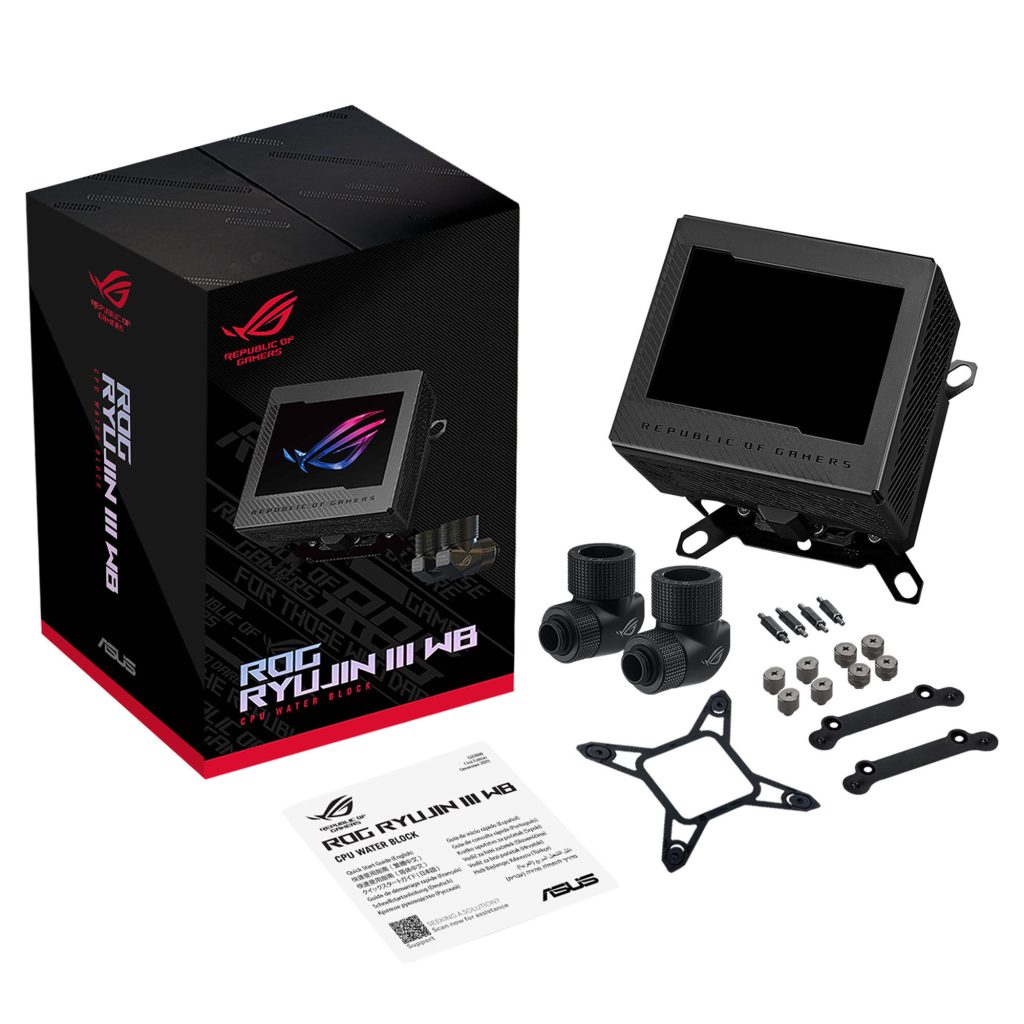 ASUS ROG Ryujin III CPU water block for Intel and AMD, black