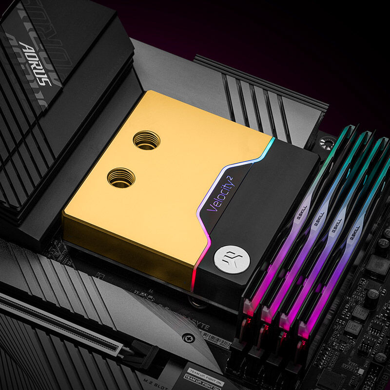 EK-Quantum Velocity2 D-RGB - 1700 Nickel + Gold : image 2