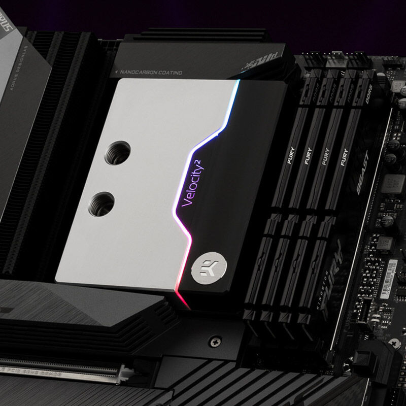EK Waterblocks EK-Quantum Velocity2 D-RGB - AM5, Nickel + Satin Titanium : image 5