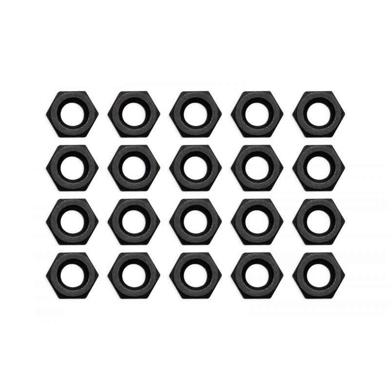 EK-Loop Nut Set M4 - Black (20pcs)