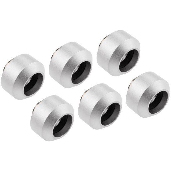 Barrow Twin Seal Hard Tube Compression Fittings (6-Pack) | G1/4 To 16mm OD, Black