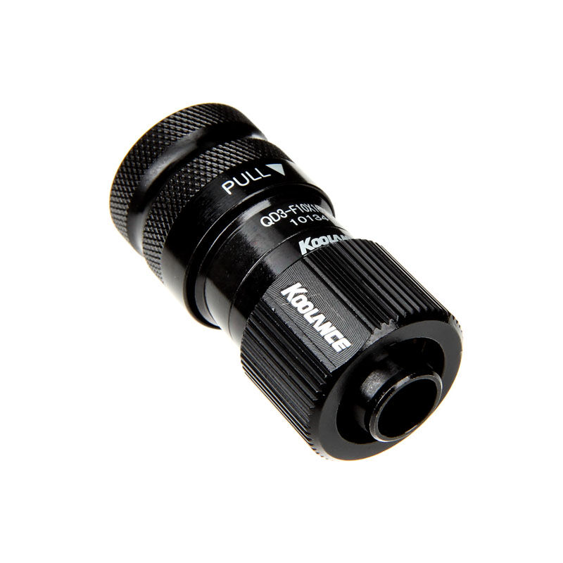 Koolance QD3 quick release straight female to 16/10mm - no-spill, black