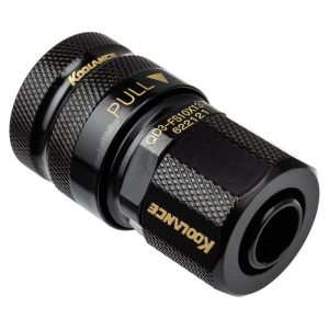 Koolance QD3 quick release straight female to 13/10mm - no-spill, black : image 2