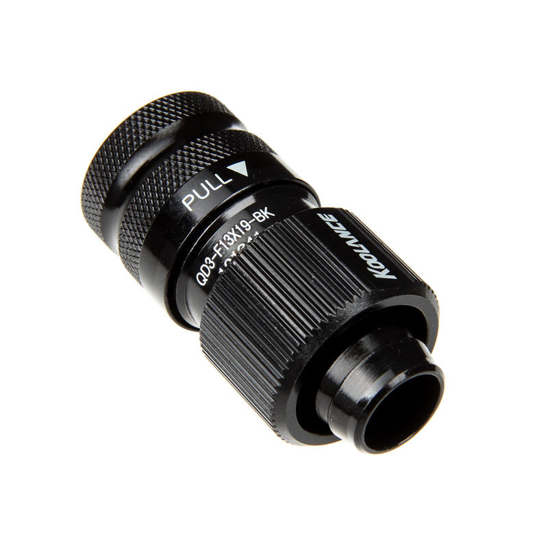 Koolance QD3 No-Spill Quick Connect Female straight on 19/13mm - Black
