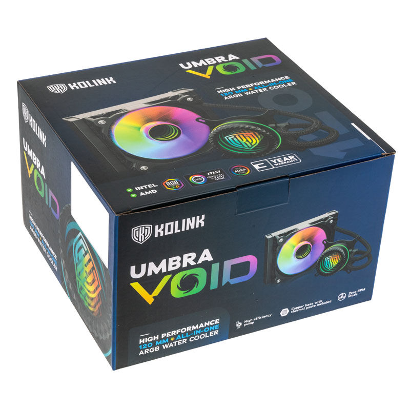 Kolink Umbra Void 120 AIO Performance ARGB CPU complete water cooling
