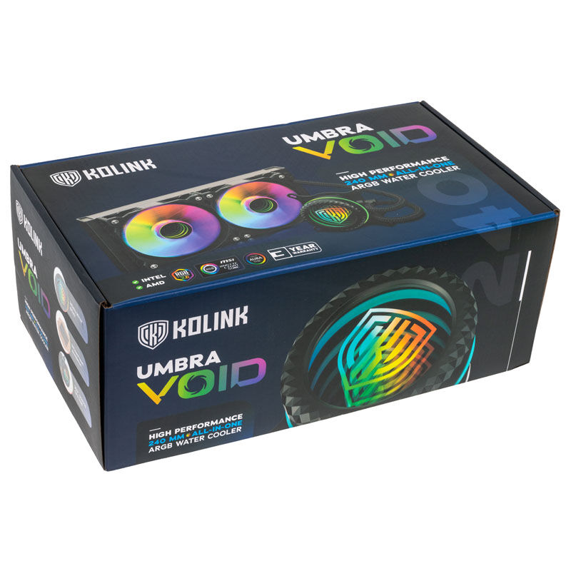 Kolink Umbra Void 240 AIO Performance ARGB CPU complete water cooling