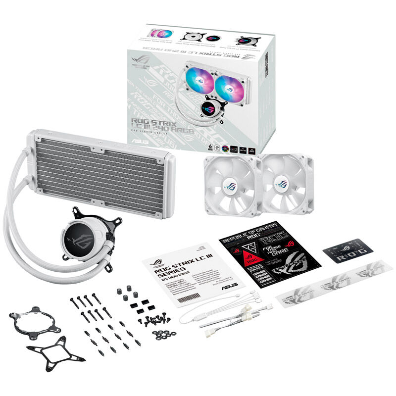 ASUS ROG STRIX LC III 240 ARGB complete water cooling system - white : image 8