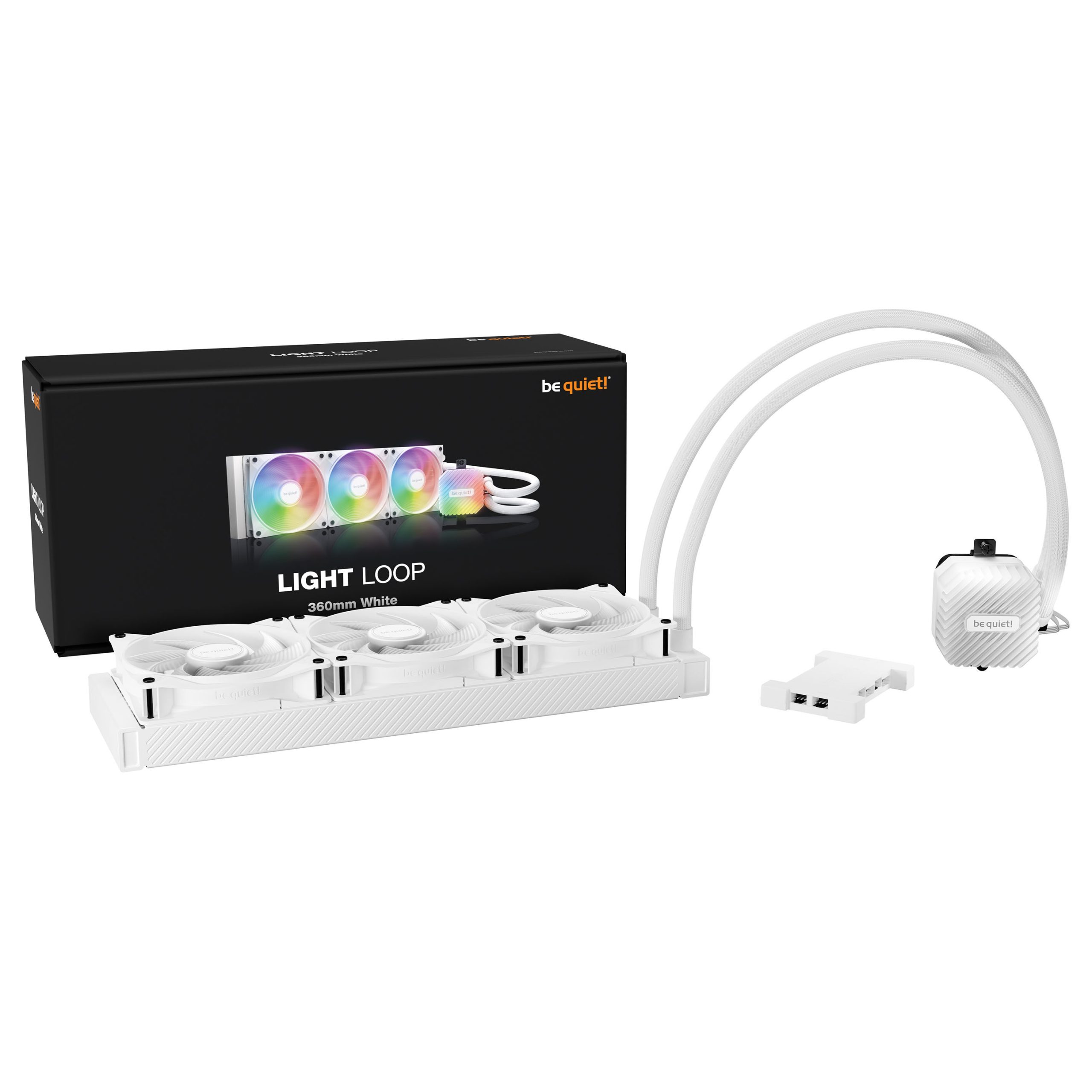 be quiet! Light Loop All-in-One water cooling, ARGB - 360 mm, white