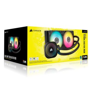 Corsair iCUE LINK Titan 240 RX RGB Complete Water Cooling System - 240 mm, Black