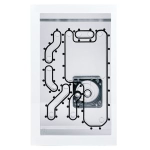 Stealkey Customs Lian Li O11D Mini Front MK2 D5 Distroplate - acrylic - white