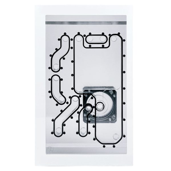 Stealkey Customs Lian Li O11D Mini Front MK2 D5 Distroplate – acrylic – white