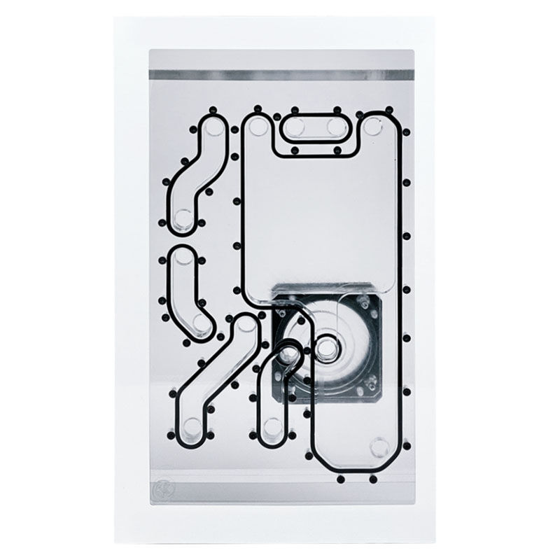 Stealkey Customs Lian Li O11D Mini Front MK2 D5 Distroplate - acrylic - white