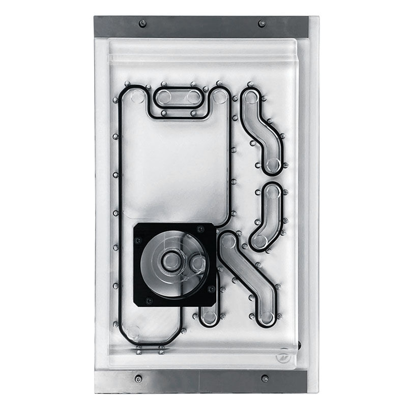 Stealkey Customs Lian Li O11D Mini Front MK2 D5 Distroplate - acrylic - white
