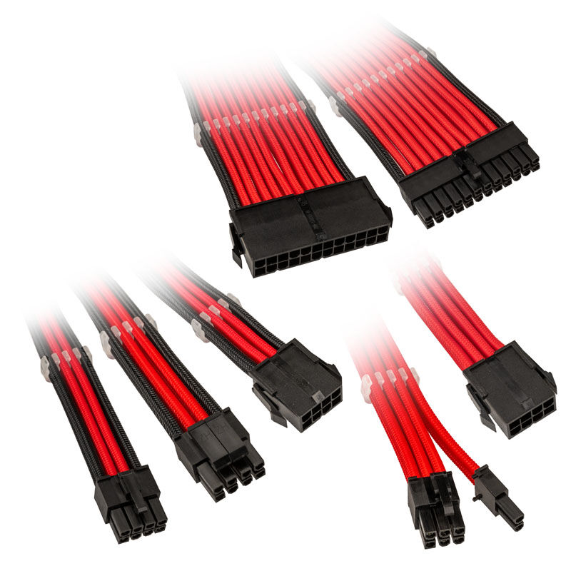 Kolink Core Adept Braided Cable Extension Kit - Red : image 1