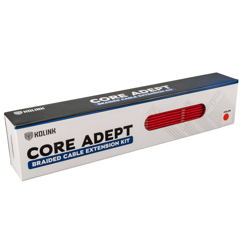 Kolink Core Adept Braided Cable Extension Kit - Red : image 4