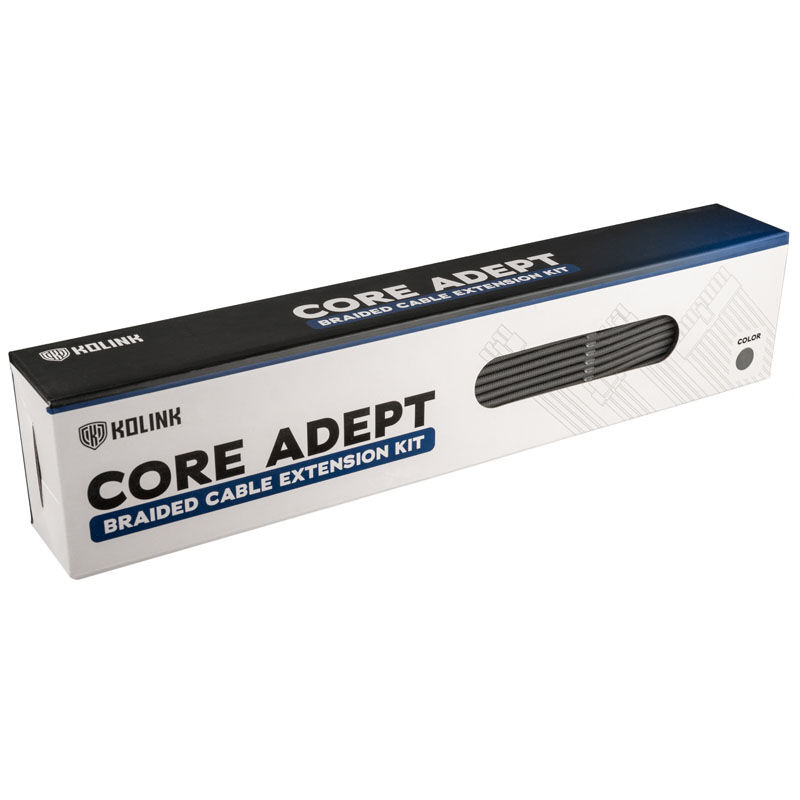 Kolink Core Adept Braided Cable Extension Kit - Grey